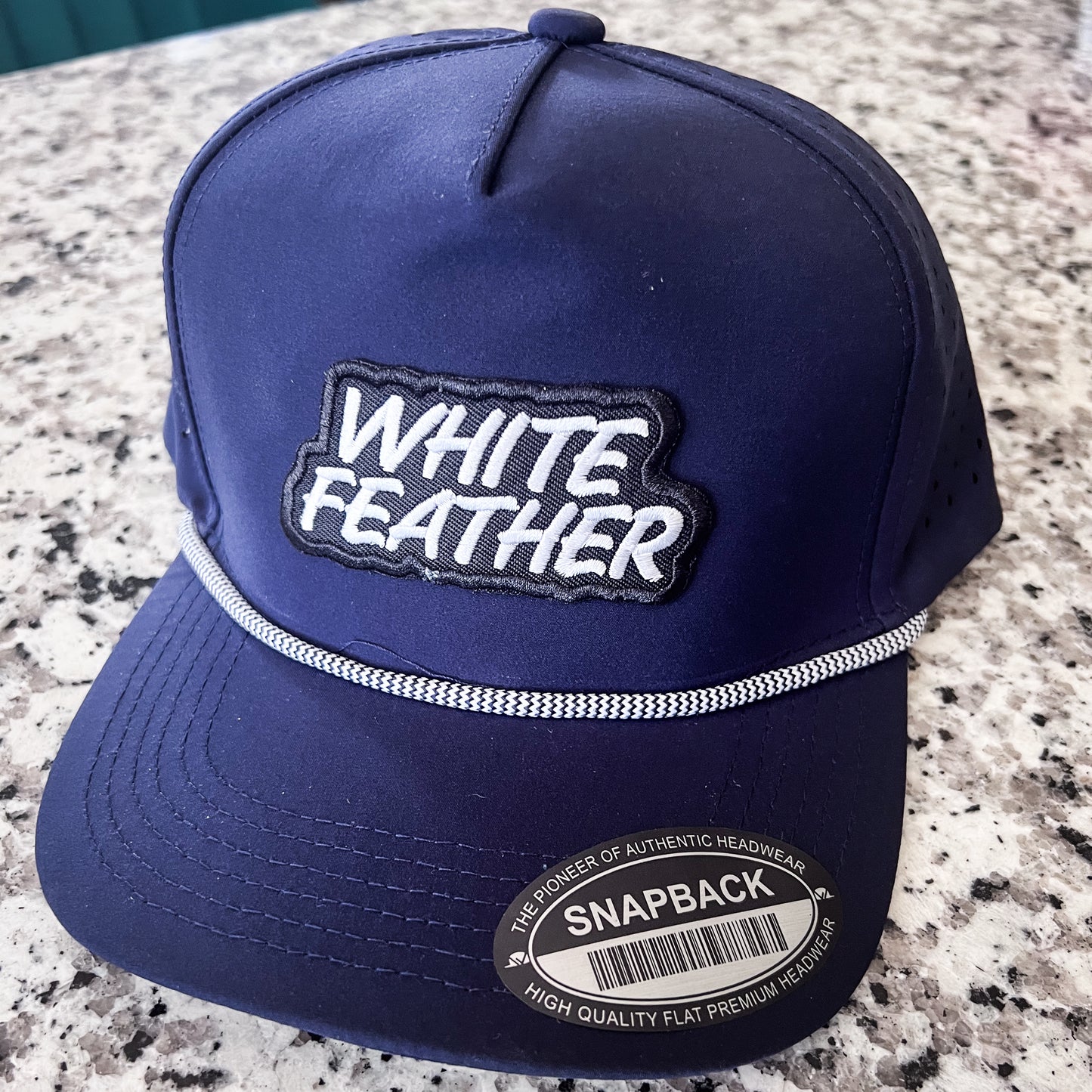 White Feather Rope Snapback – Performance Outdoor Hat