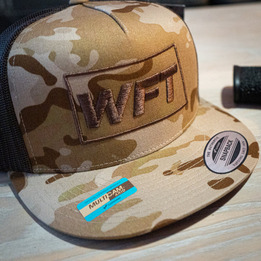 WFT Block Embroidered Hat - Desert Brown Multi Cam Arid